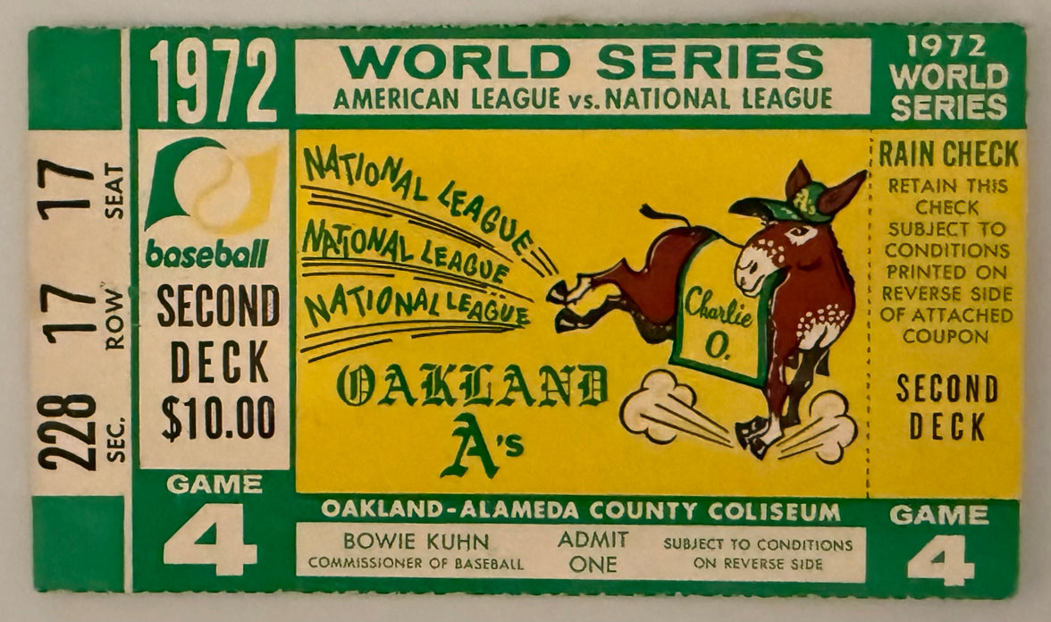 1972 World Series Game 4 Oakland Athletics and Cincinnati Reds in Oakland Colosseum