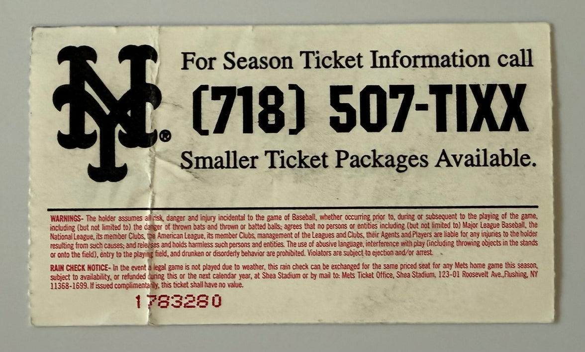 1997 Mets versus Dodgers, Jackie Robinson Number 42 Retired