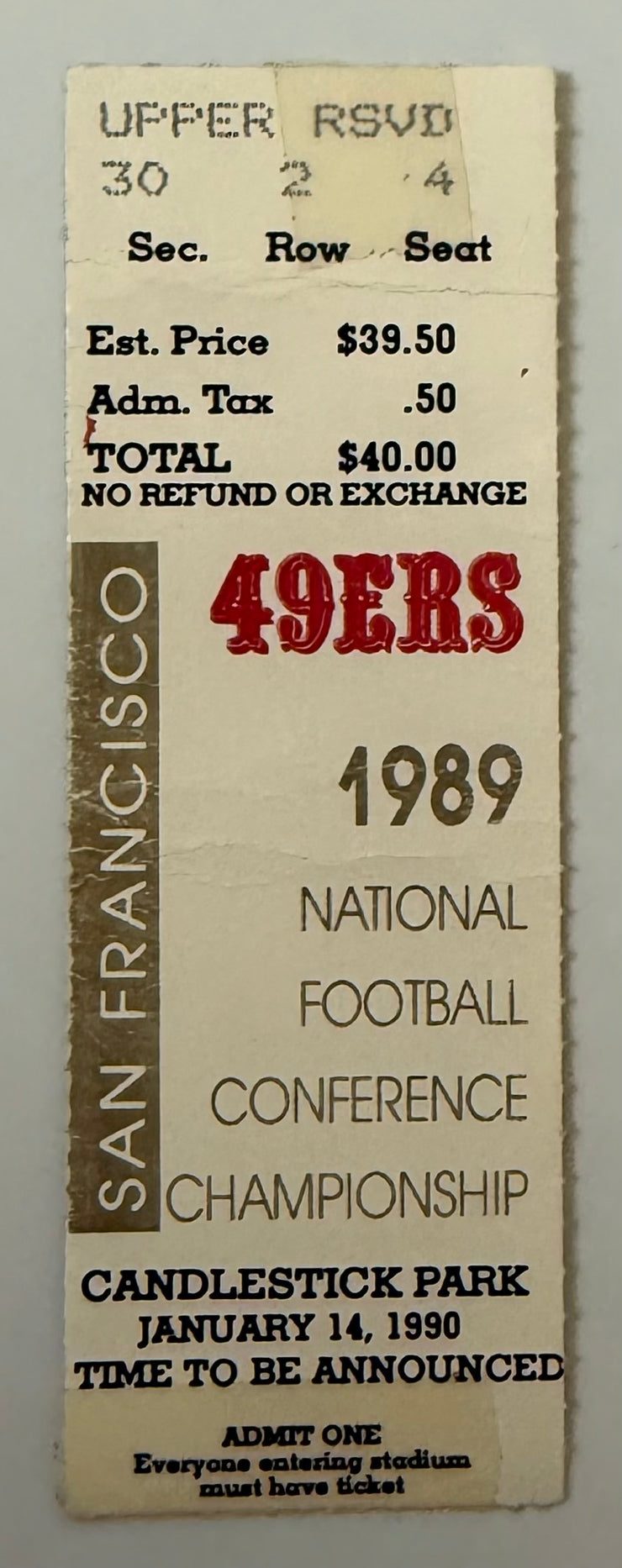 1989 NFC Conference Championship Game between San Francisco 49ers and Los Angeles Rams