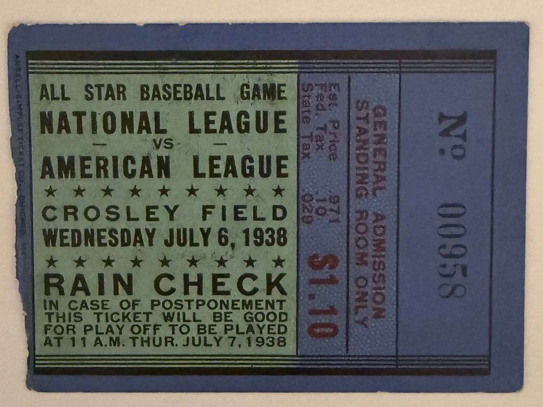 July 6, 1938, MLB All-Star Game, Crosley Field Cincinnati