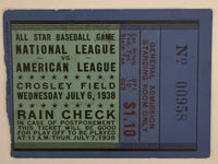 July 6, 1938, MLB All-Star Game, Crosley Field Cincinnati