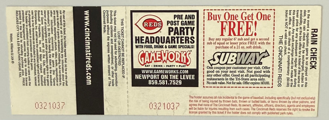 March 31, 2003, First Opening Day at GABP