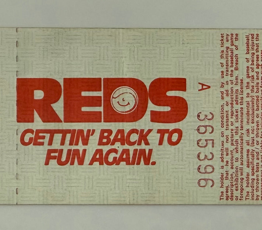 1985 Full Ticket Pete Rose Achieves Milestone Hit 4192  to Break Ty Cobb‘s Record September 11, 1985