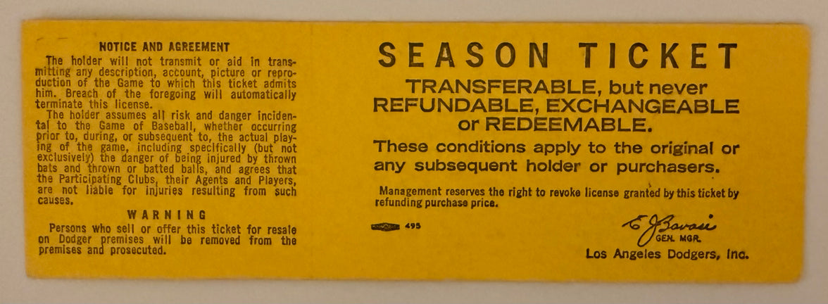 August 23, 1966, Atlanta Braves at Los Angeles Dodgers