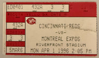 April 1, 1996, Opening Day, Cincinnati Reds John McSherry Dies After Seven Pitches, Condition