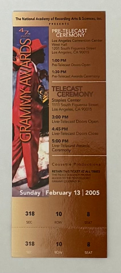 2005 47th Annual Grammy Awards Pre-Telecast Ceremony and Telecast Ceremony at the Staples Center, February 13, 2005