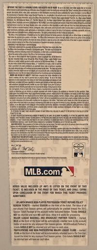 October 5, 2012, National League Wildcard, Chipper Jones Final Game