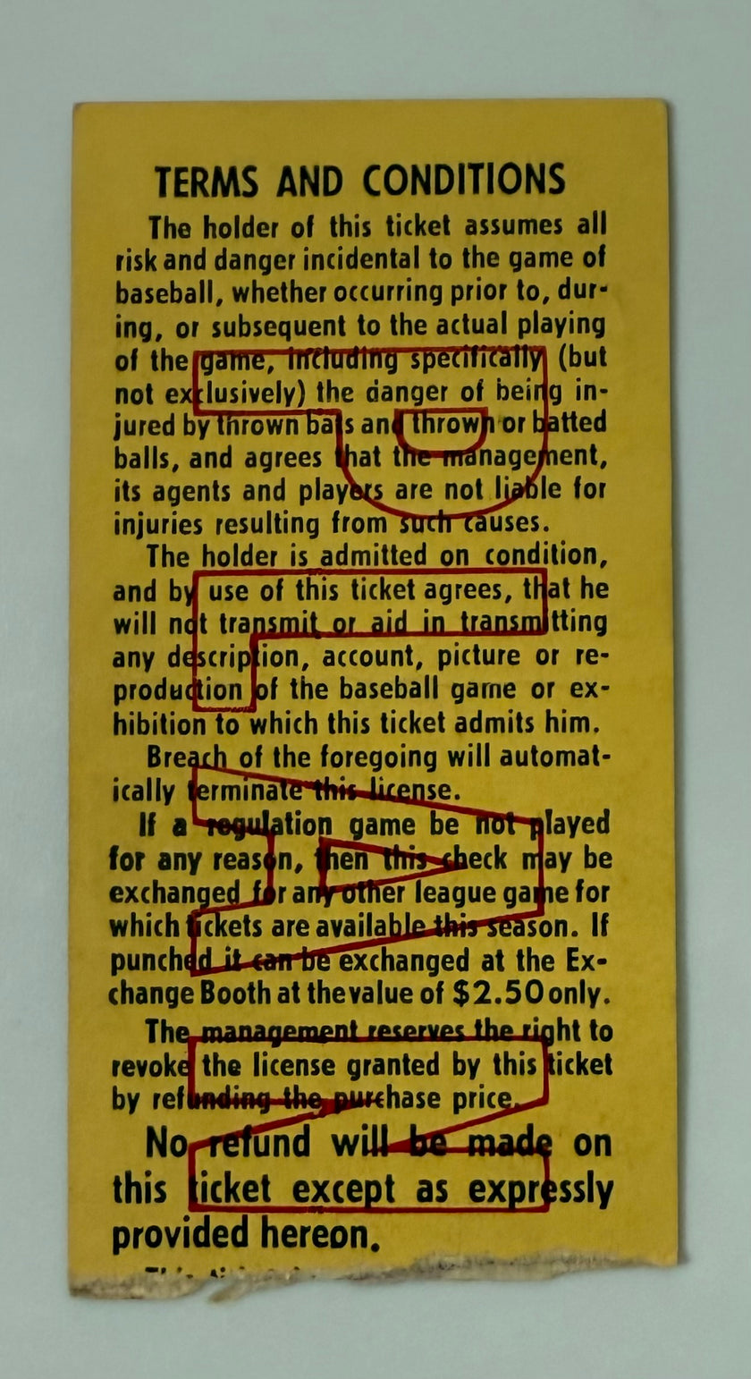 1966 Yankees Lose to the Senators, July 10, 1966