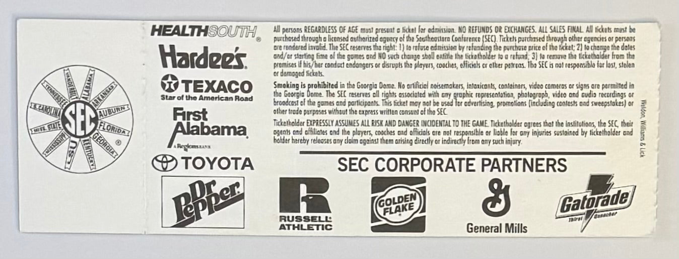 1995 SEC Basketball Tournament at the Georgia Dome in Atlanta, Session 1, March 9, 1995