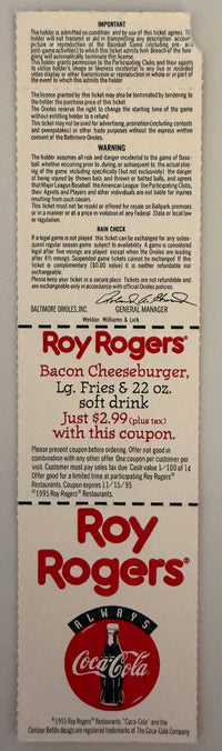 10/1/1995 Final Game Sparky Anderson