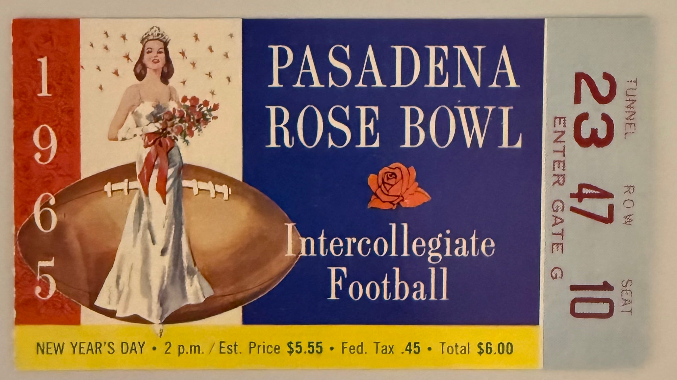 January 1, 1965, Rose Bowl Game, MIchigan versus Oregon State