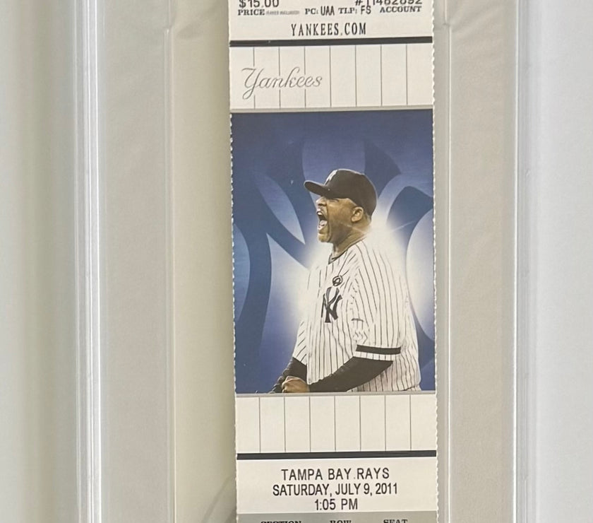 2011 Full Unused Ticket, July 9, 2011, Derek Jeter 5/5 Hits HR for 3000th Hit, PSA Graded