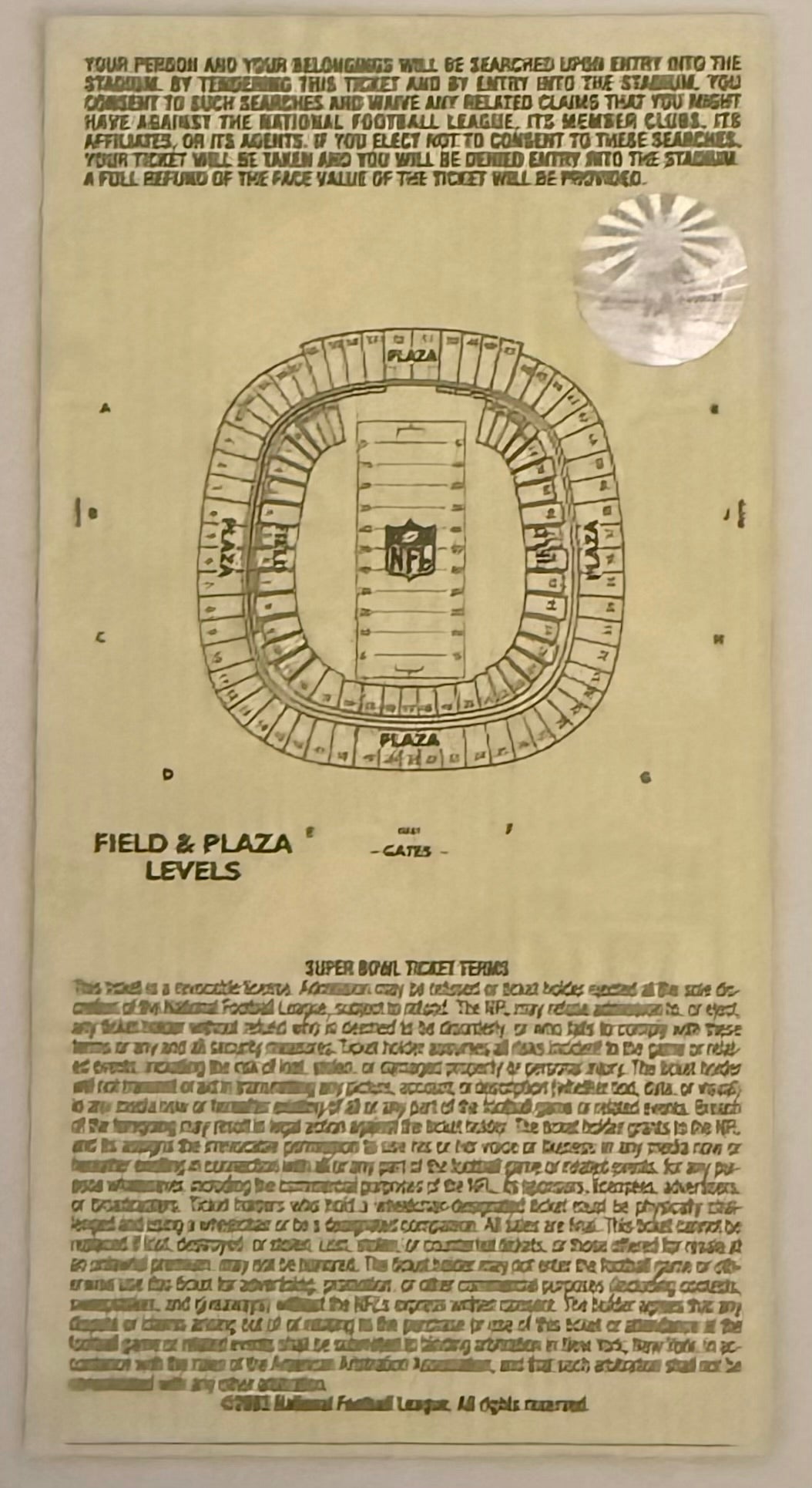 January 26, 2003, Super Bowl XXXVII, Tampa Bay versus Oakland
