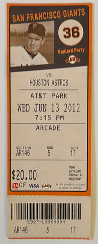 June 13, 2012, Matt Cain Perfect Game, 1/24