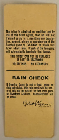 1971 Cincinnati Reds First Opening Day at Riverfront Stadium