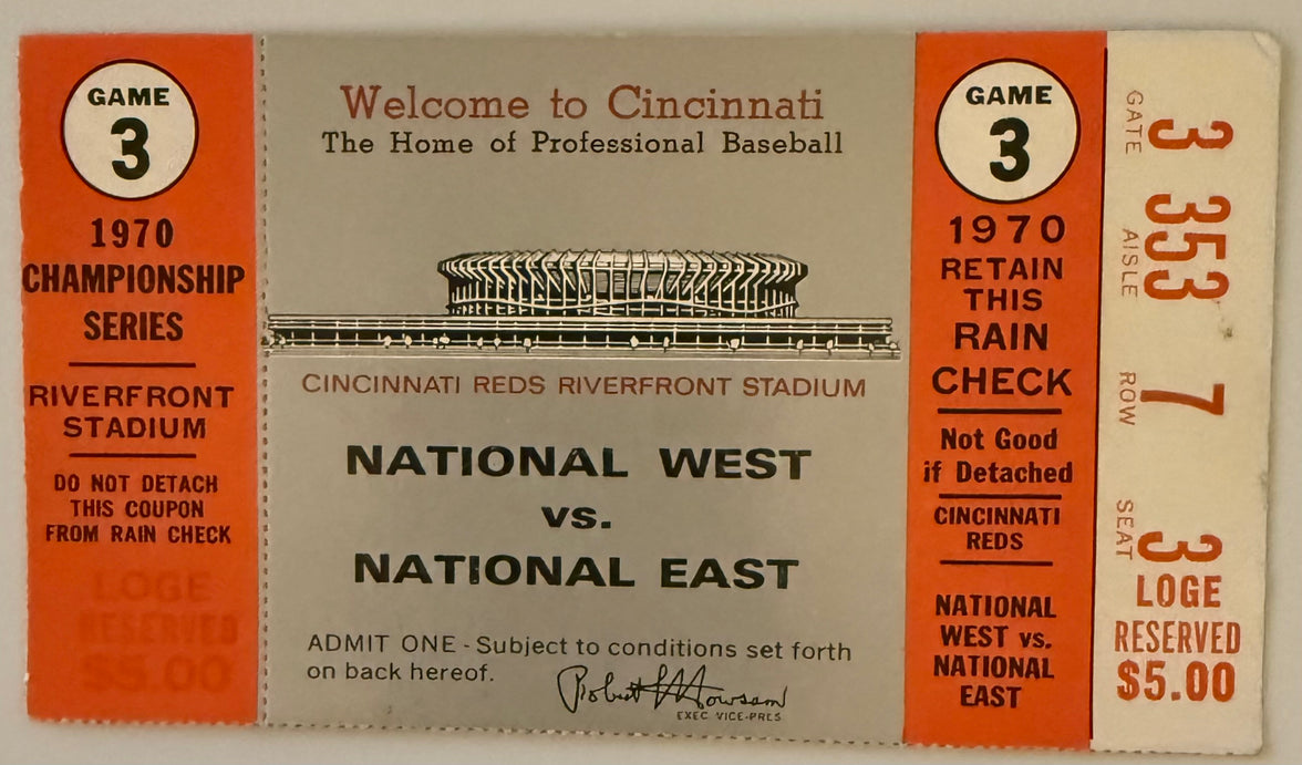 1970 Championship Series Game Three - Cincinnati Reds