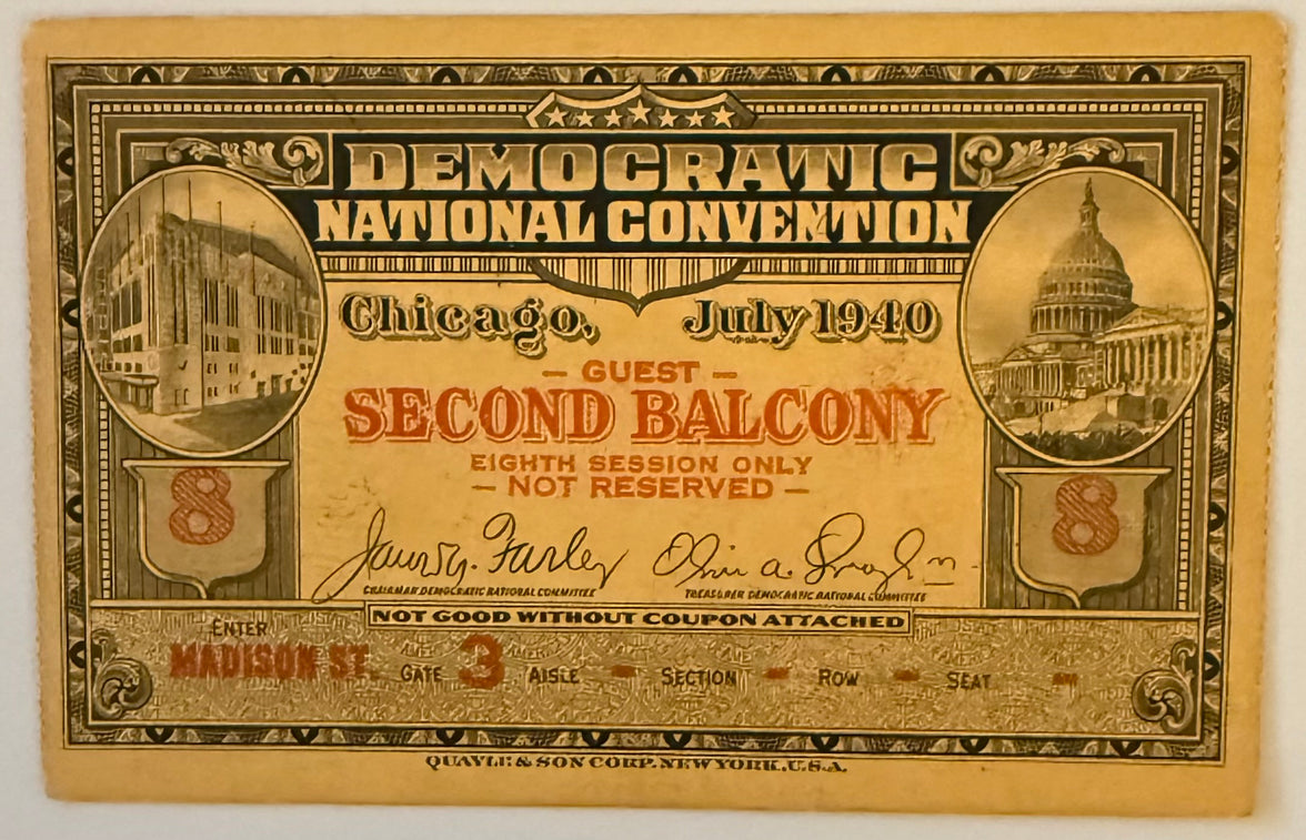 July 1940, Democratic National Convention, FDR Nominee