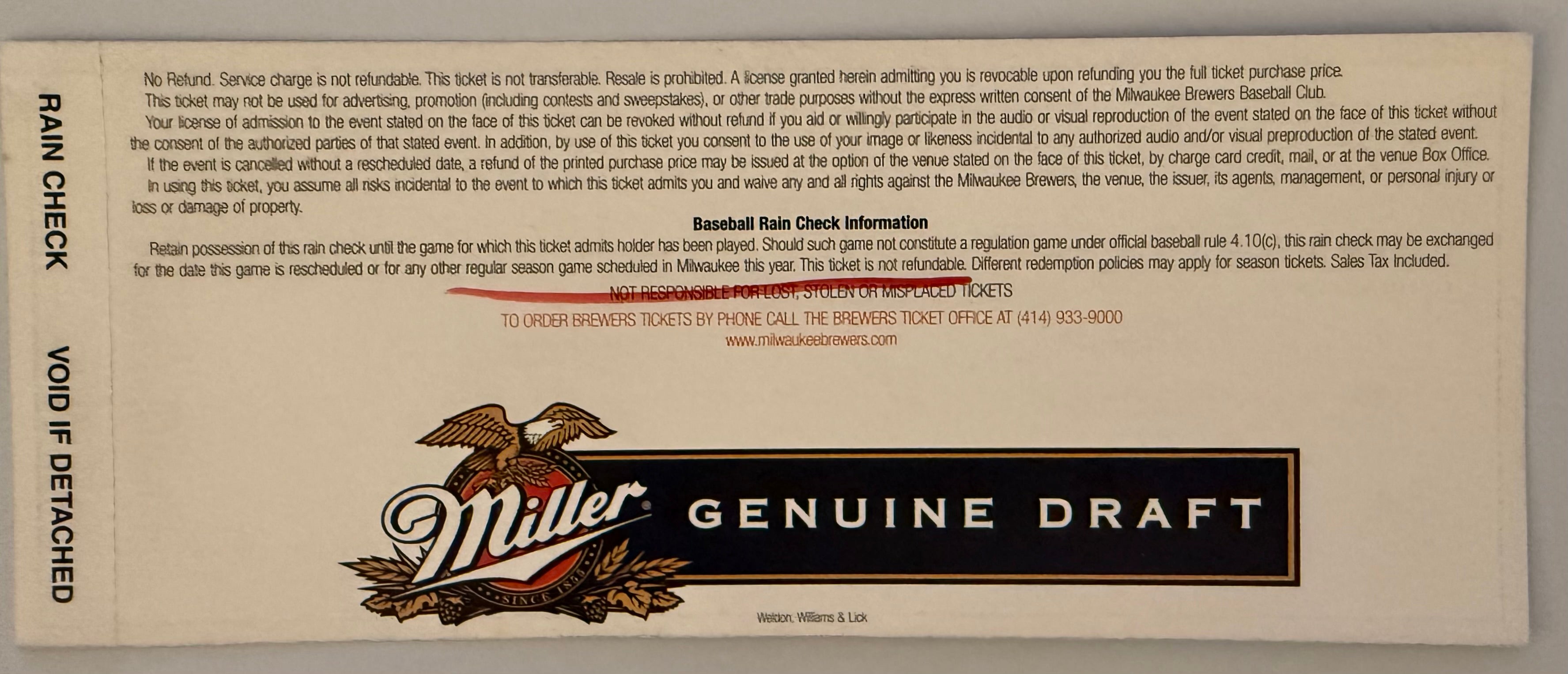 9/28/2000 Last Game at Milwaukee County Stadium