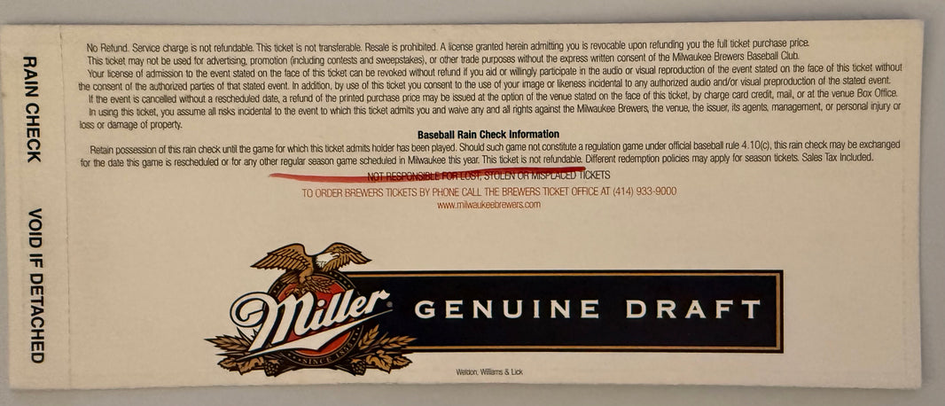 9/28/2000 Last Game at Milwaukee County Stadium