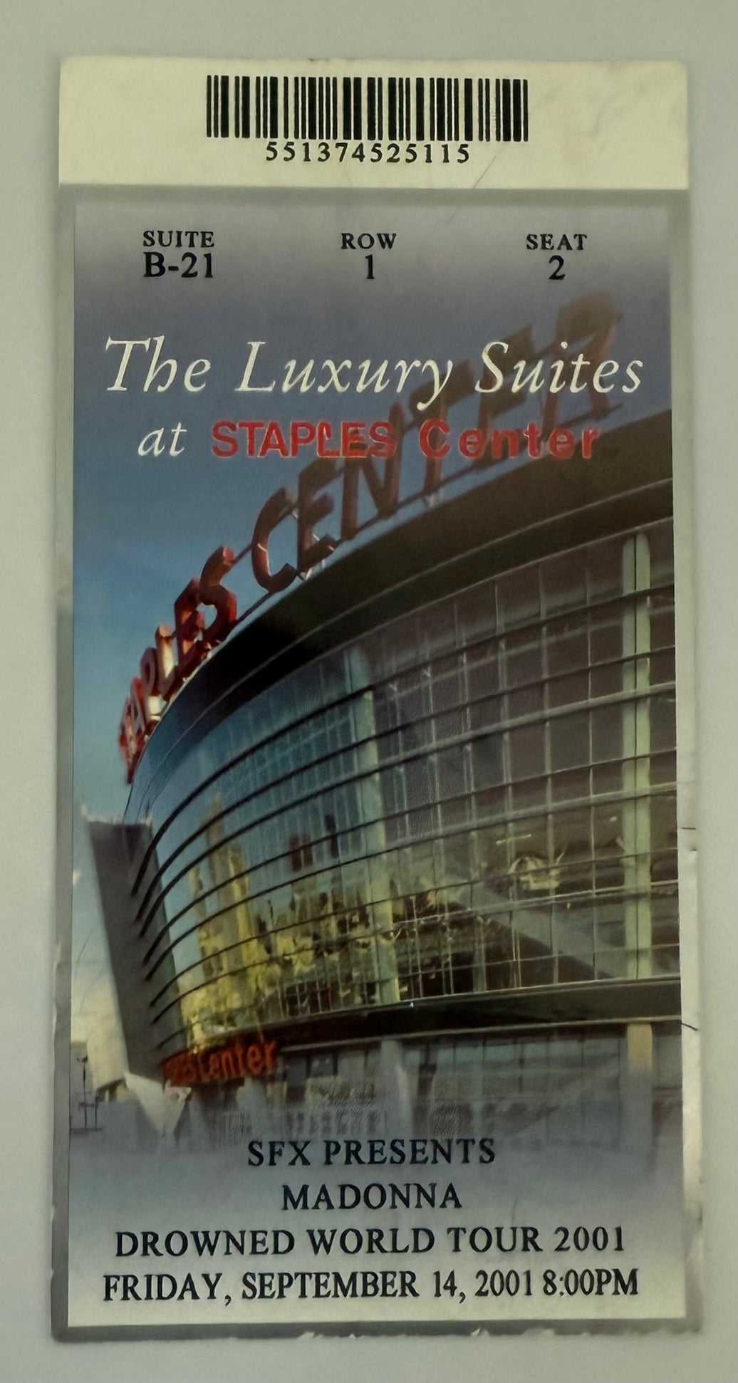 2001 Madonna, Luxury Suites at Staples Center, 9/14/2001