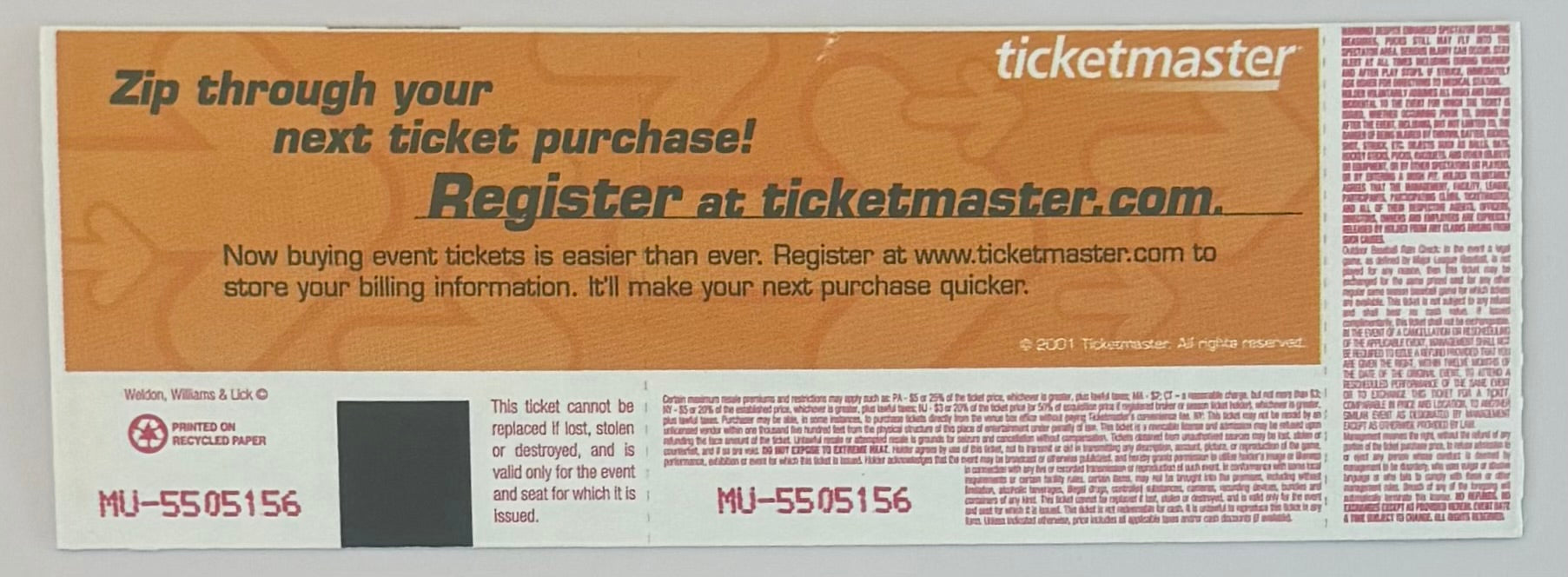 May 12, 2003, CM Punk First WWE Match Debut Full Ticket - Dark Match Victory