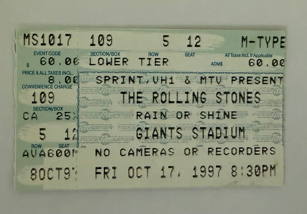 1997 The Rolling Stones at Giants Stadium, October 17, 1997
