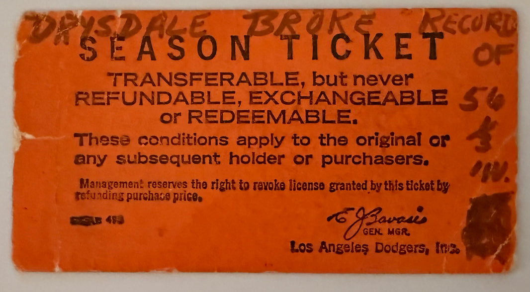 6/8/1968 Don Drysdale Breaks Walter Johnson's Record for Most Consecutive Scoreless Innings