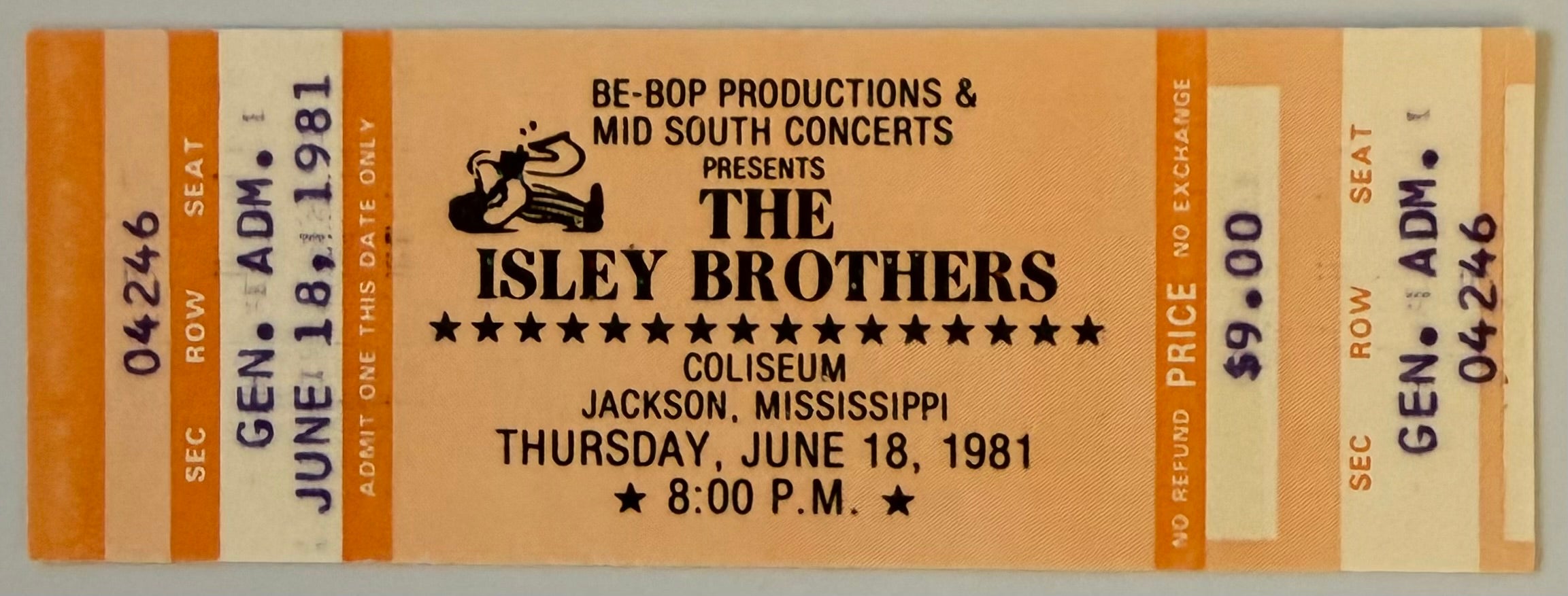 June 18, 1981, Isley Brothers Concert