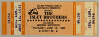 June 18, 1981, Isley Brothers Concert