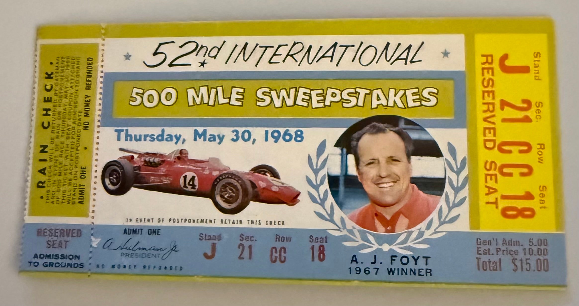 May 30, 1968, 52nd Indianapolis 500