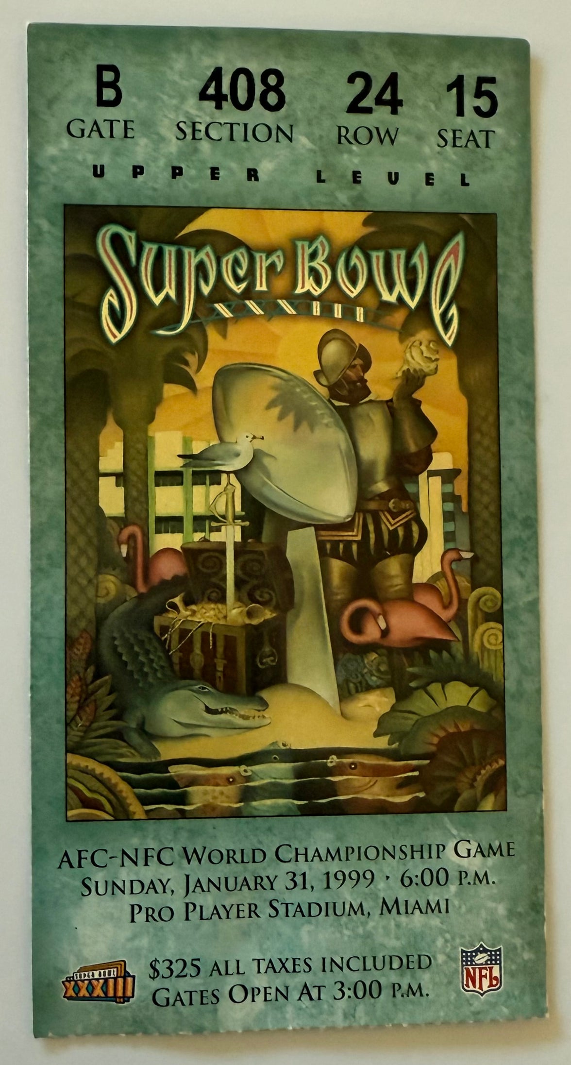 1/31/1999 Super Bowl XXXIII, John Elway Final Game