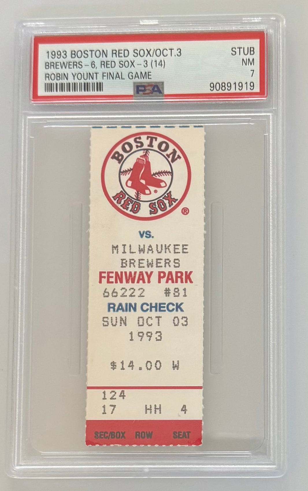 10/3/1993 Final Game Robin Yount, Milwaukee Brewers