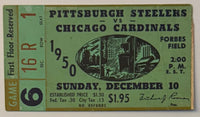 December 10, 1950, Pittsburgh Steelers versus Chicago Cardinals