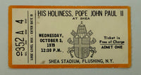 1979 His Holiness Pope John Paul II, Shea Stadium, October 3, 1979, Writing On Back
