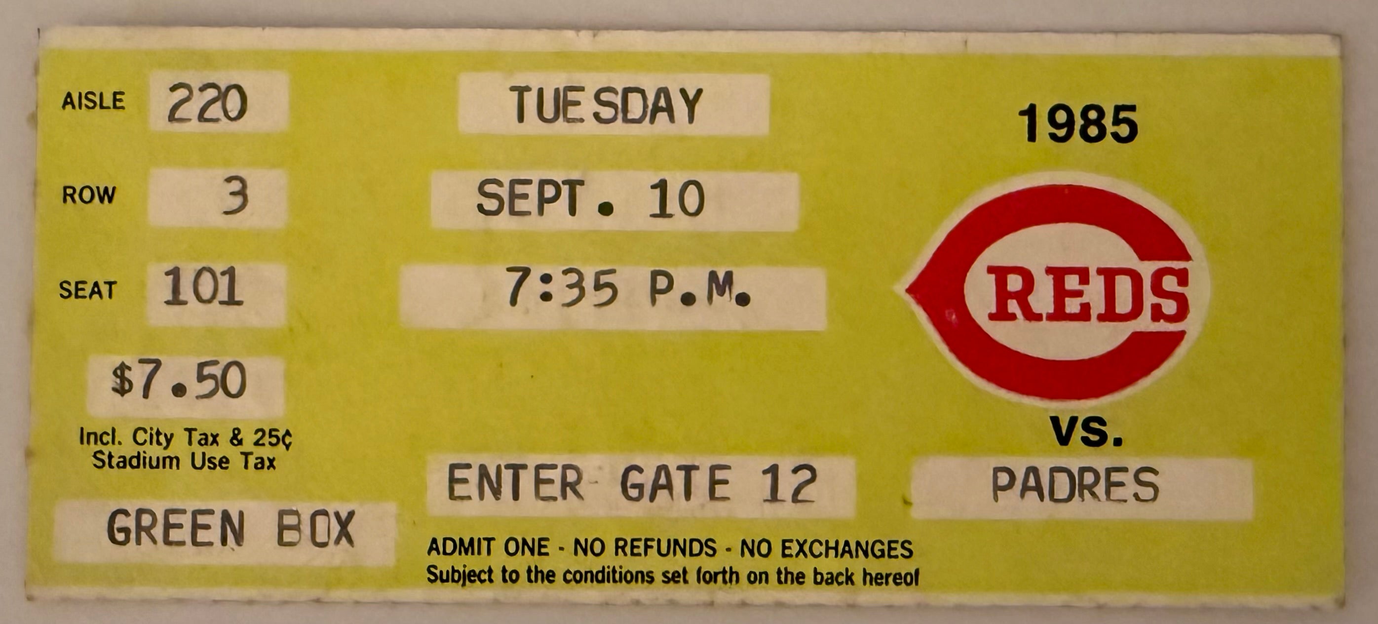 9/10/85 Pete Rose On Hit 4191