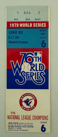1979 World Series Game 6, Orioles versus Pirates, 10/16/1979