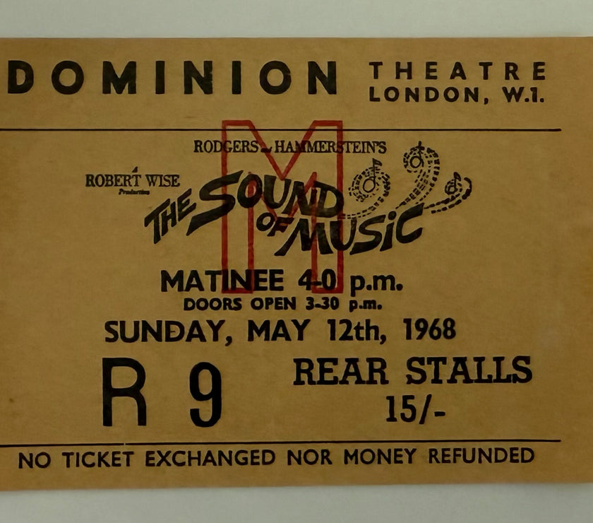 1968 The Sound of Music at the Dominion Theatre in London, May 12, 1968