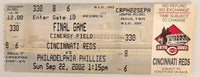 September 22, 2002, Reds versus Phillies, Last Game at Cinergy Field