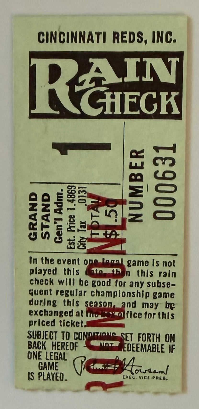 Opening Day, Cincinnati Reds, Crosley Field