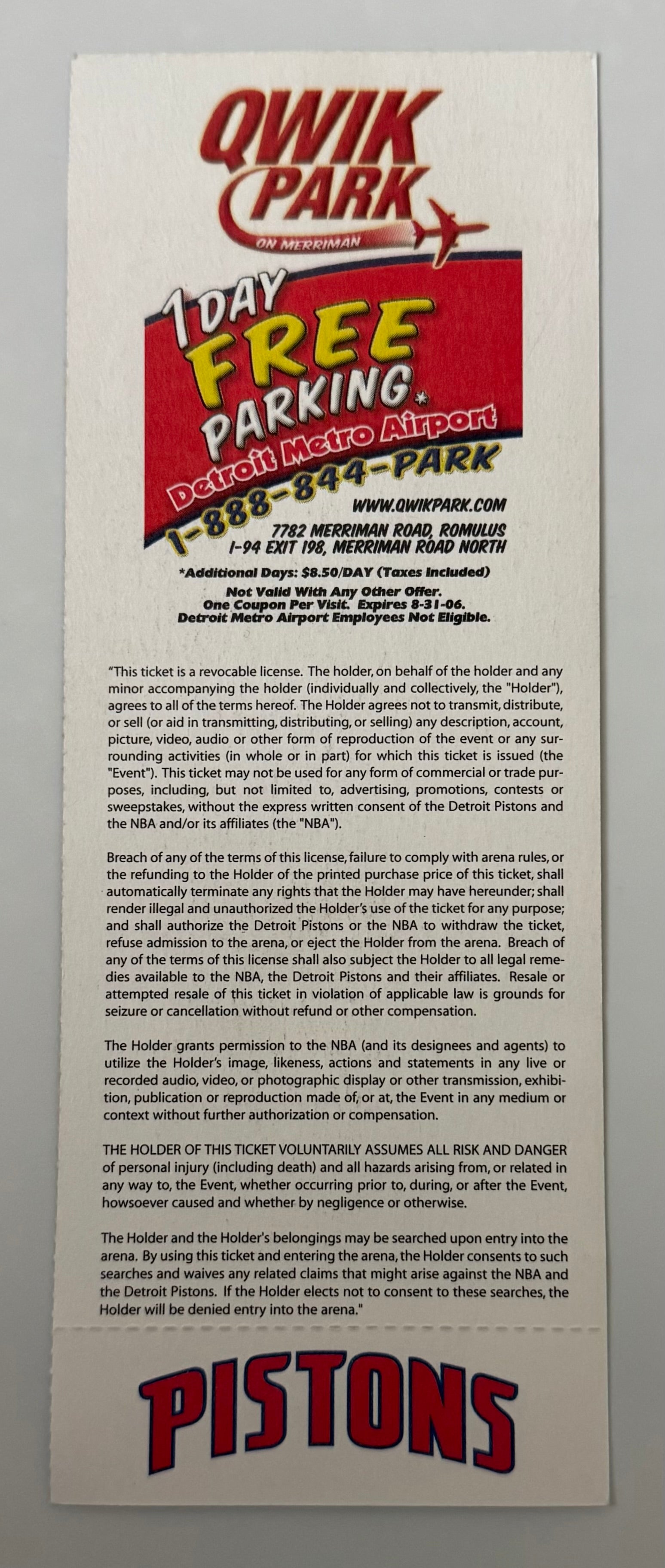 2006 NBA Playoffs, Round 1 Home Game 1 at the Palace in Detroit