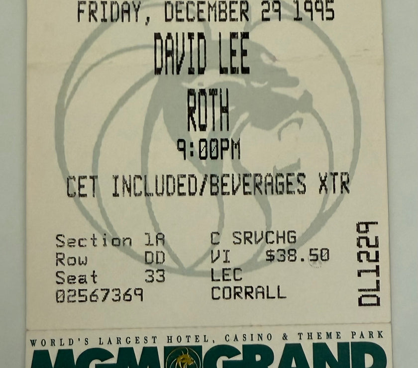 1995 David Lee Roth at the Hollywood Theatre, December 29, 1995