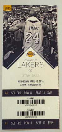 4/13/2016 Kobe Bryant Final Game (With Lanyard)