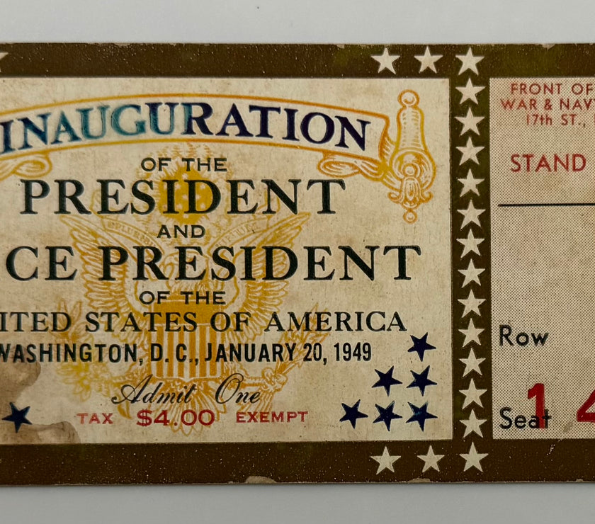 1949 Stub to the Inauguration of Harry Truman