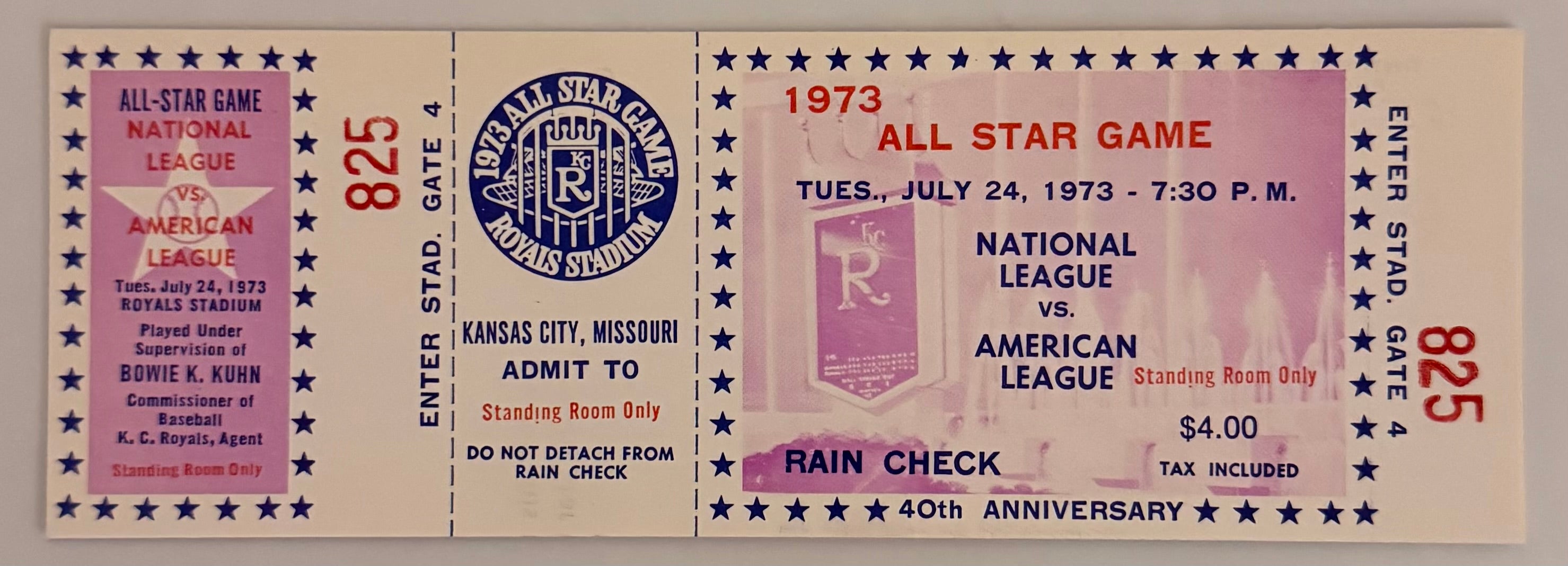 July 24, 1973, MLB All-Star Game, Willie Mays Last ASG