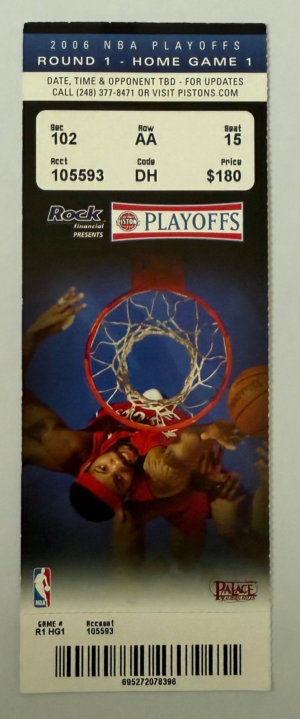 2006 NBA Playoffs, Round 1 Home Game 1 at the Palace in Detroit