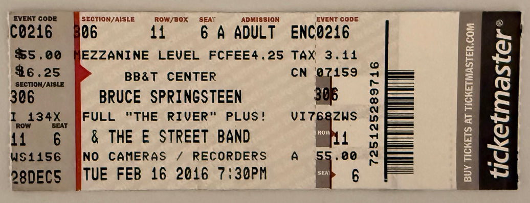 February 16, 2016, Bruce Springsteen, BB&T Center