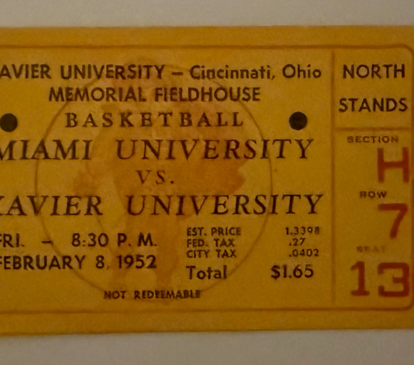 1952 Miami University versus Xavier University, February 8, 1952