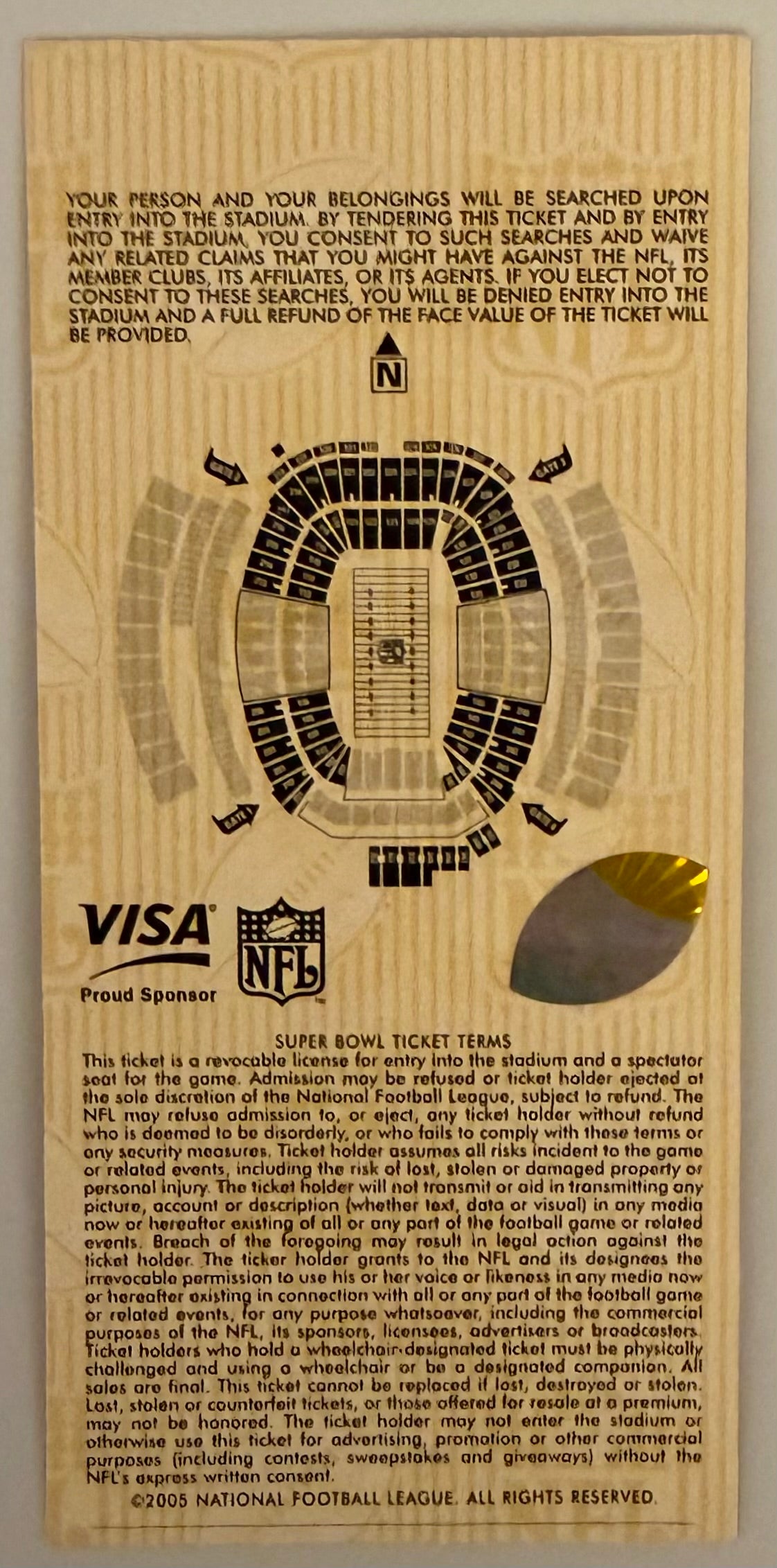 February 6, 2005, Super Bowl XXXIX, New England versus Philadelphia