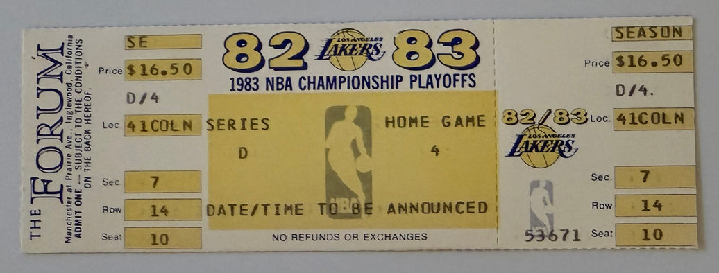 1983 NBA Championship Playoffs, Los Angeles Lakers versus Philadelphia 76ers