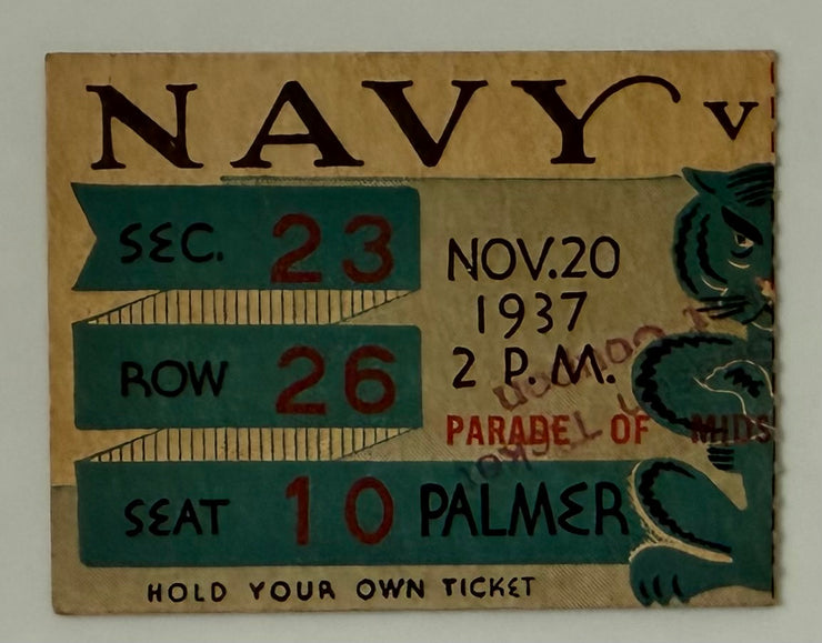 1937 Navy VS. Princeton at Palmer Fieldhouse, November 20, 1937